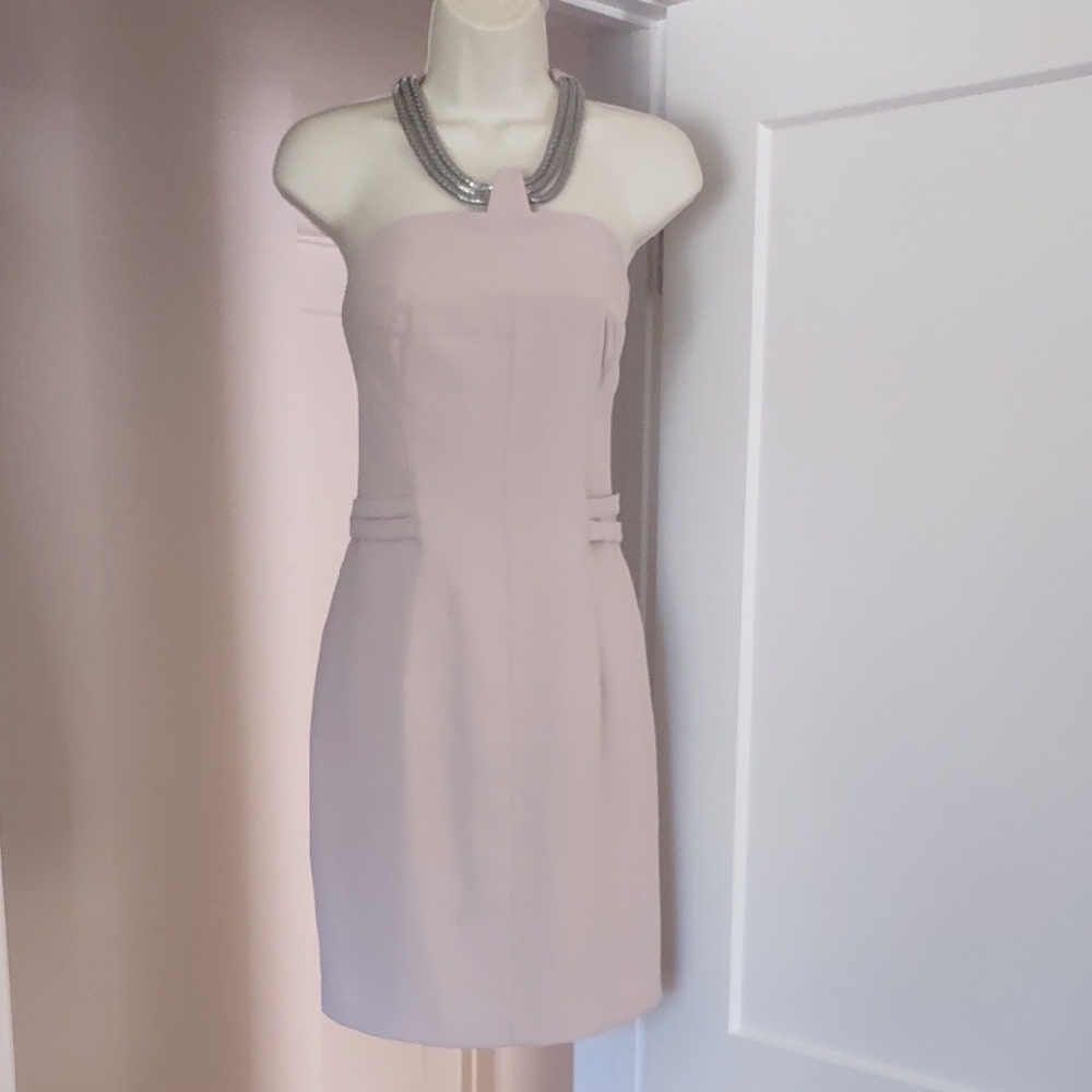Ted Baker Strapless Chain Halter Blush Color Dress - Size 3